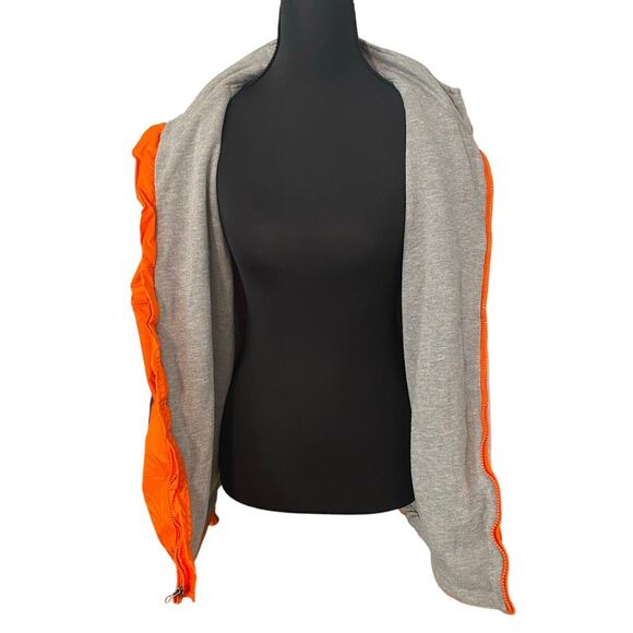 Clemson Tigers Full Zip Jacket Women's XL Orange White Purple Lined Windbreaker - Picture 4 of 13